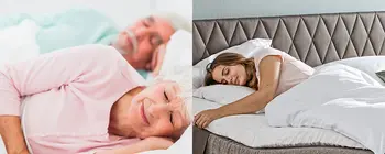 Menschen schlafen in bequemen Betten